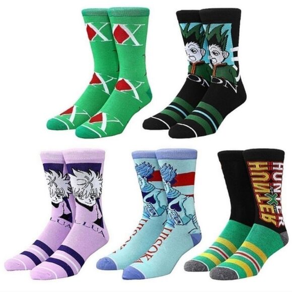 Hunter X Hunter 5-Pack Crew Socks - Picture 1 of 1